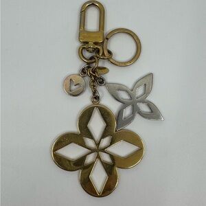 Louis Vuitton Two-Tone LV Malletage Blossom Bag Charm Keyring